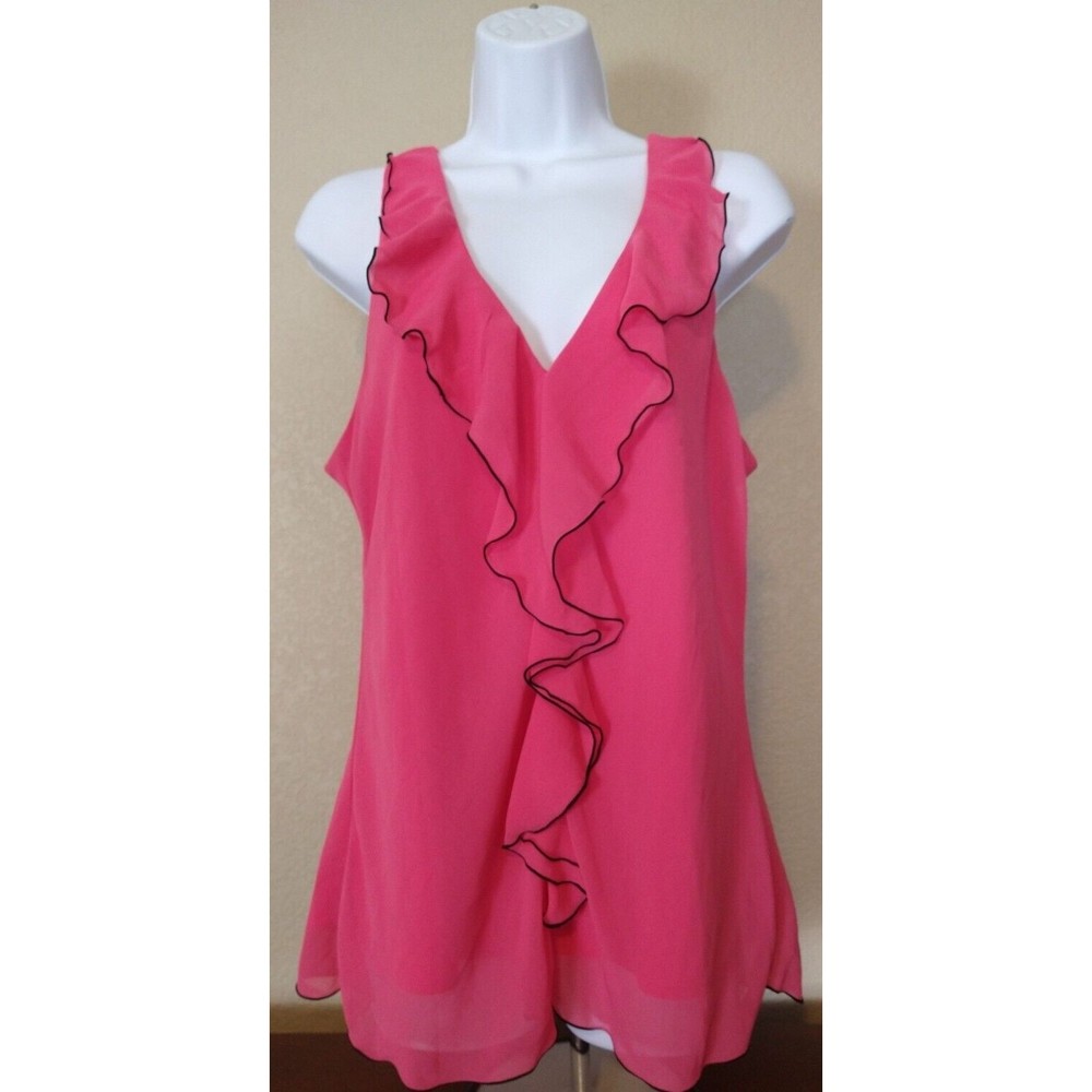 Women's Free 2 Luv Pink Sleeveless Blouse Large